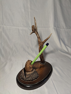 Превью Визитница с рогом косули и совой