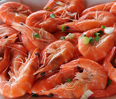 Креветка черноморская варено-мороженая 1кг 